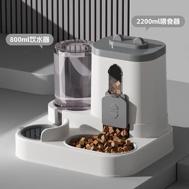 Comedero automático para perros y gatos, dispensador de agua, alimentador de alimentos por gravedad y juego de bebedero con tazón de comida para mascotas, productos universales para mascotas