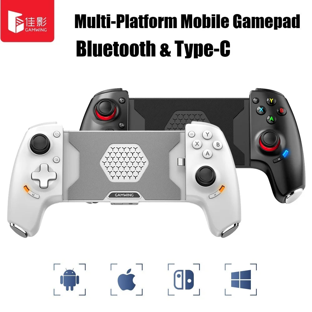 Gamwing AB01 AB02 AoBing Max Max+ Controlador de juego para teléfono móvil Pad de juego Joystick tipo C con cable y BT Compatible con Android, iOS