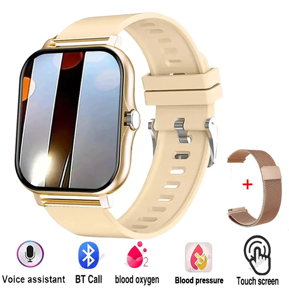 Reloj inteligente para deportes al aire libre, llamada inalámbrica, recordatorio de información, cambio de papel tapiz, reloj inteligente resistente al agua para hombres y mujeres 2025
