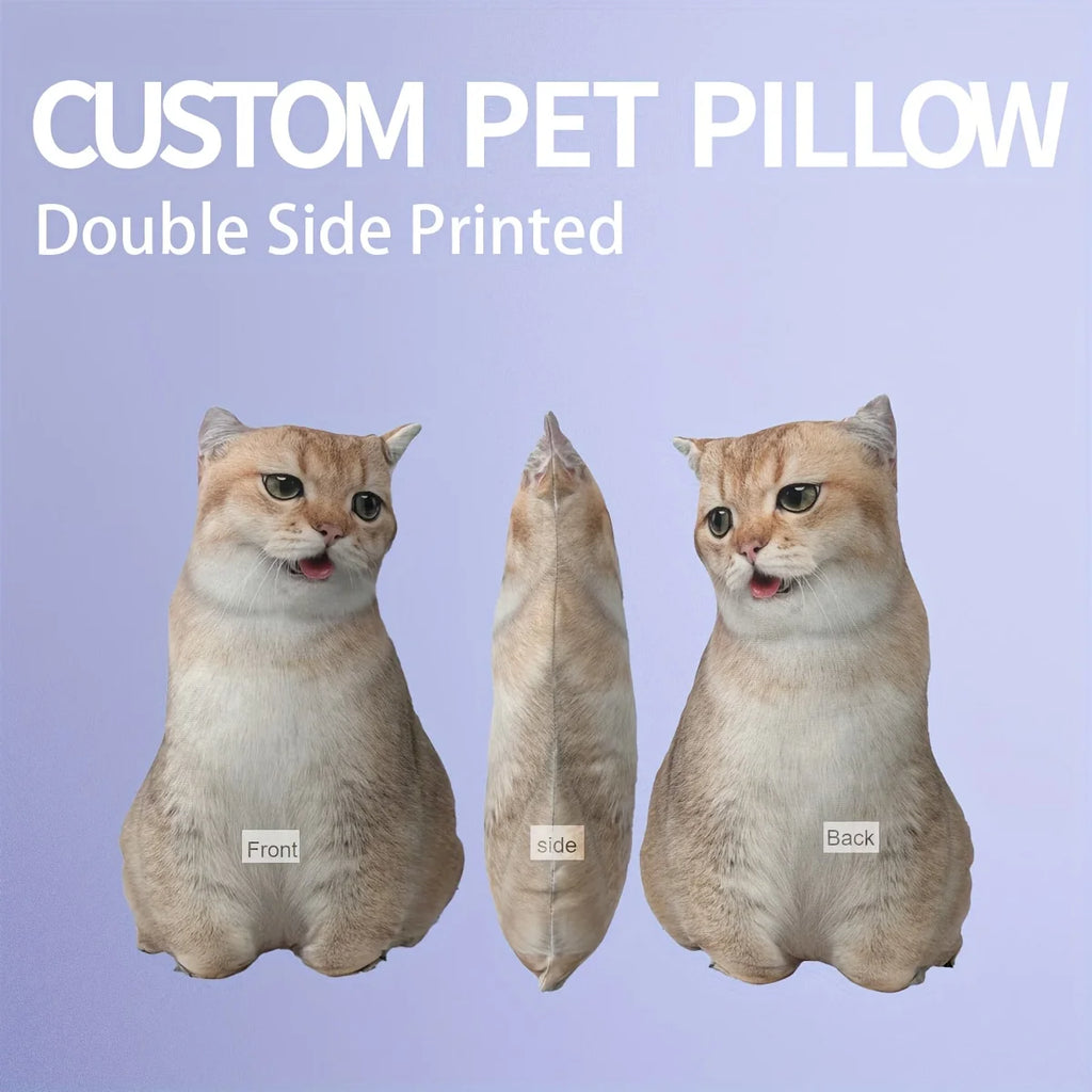 Una almohada para mascotas personalizable, juguete de peluche con retrato 3D personalizado para gatos y perros, mini juguete de almohada para animales