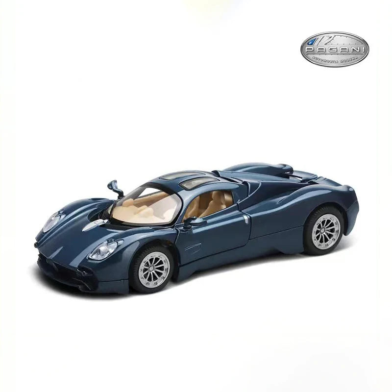 Coche deportivo de aleación Pagani Utopia 1:32, modelo de vehículos de carreras de Metal fundido a presión, modelo de simulación de sonido y luz, juguete para regalo para niños