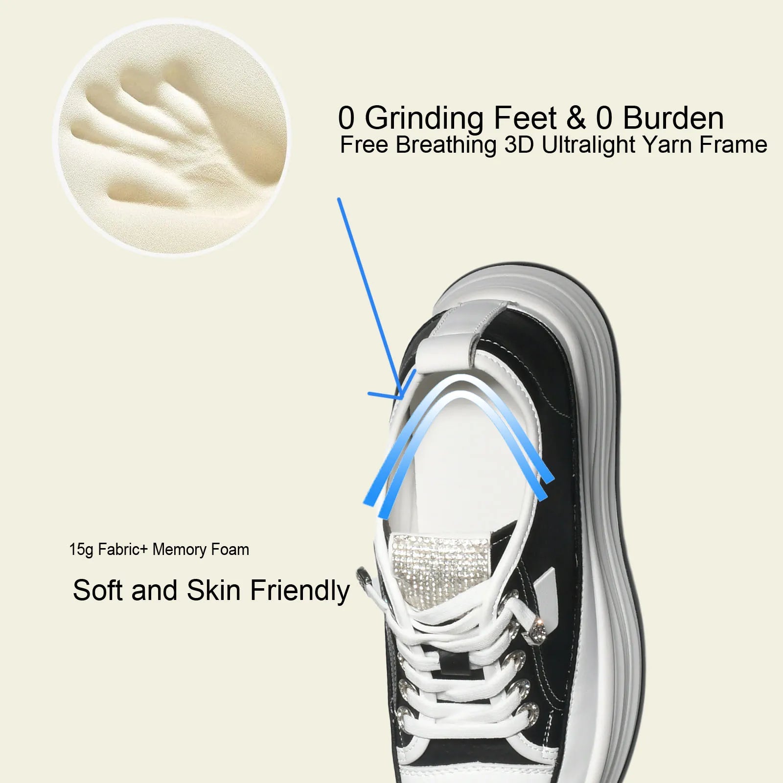Fujin, zapatillas de deporte con plataforma blanca de cuero de microfibra de alta calidad de 9cm para mujer, zapatillas con Tacón de Cuña, zapatos informales cómodos para mujer