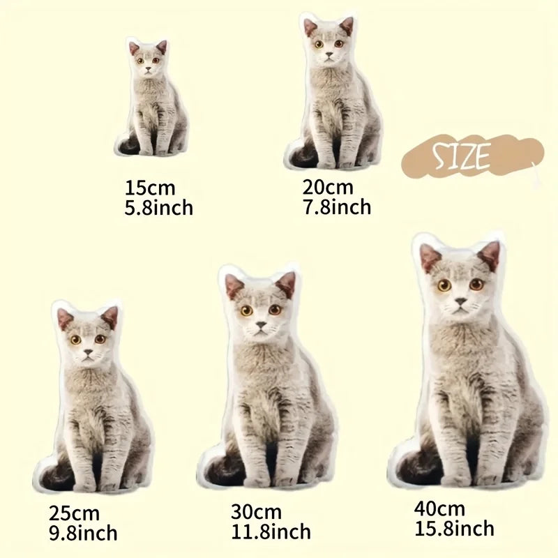 Una almohada para mascotas personalizable, juguete de peluche con retrato 3D personalizado para gatos y perros, mini juguete de almohada para animales