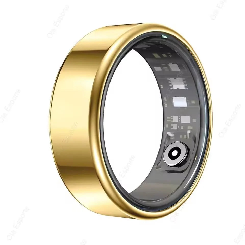 Anillo inteligente R09 para hombres y mujeres con estuche de carga, frecuencia cardíaca, oxígeno en sangre, monitor de temperatura de la piel, resistente al agua 5ATM para Android iOS