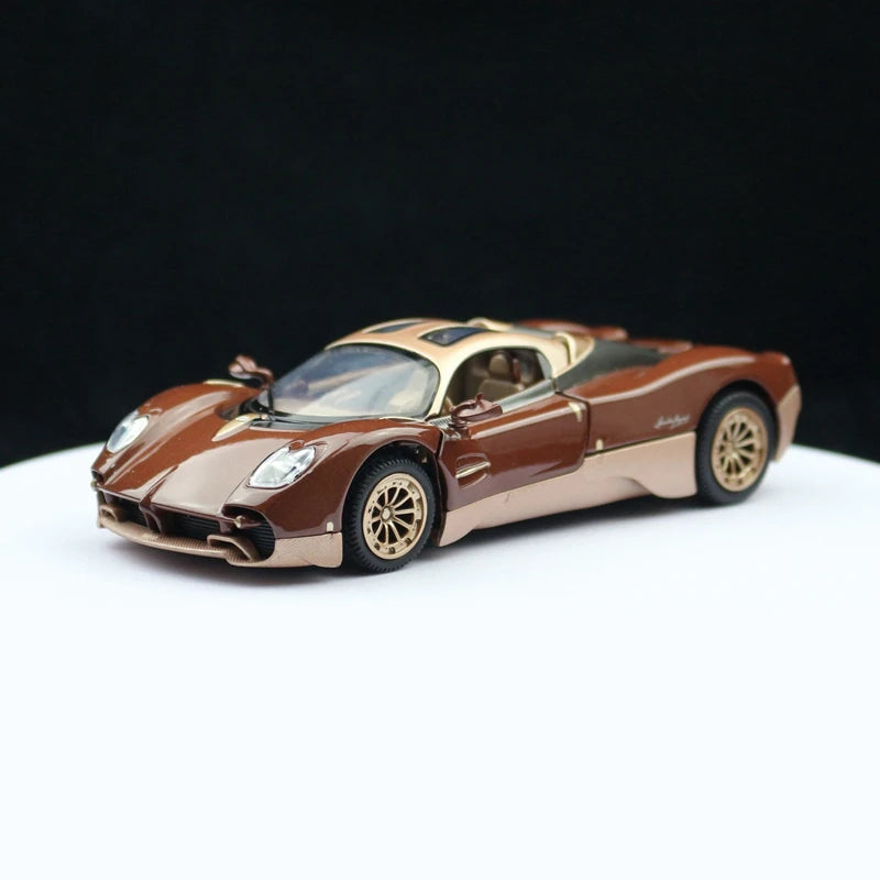 Coche deportivo de aleación Pagani Utopia 1:32, modelo de vehículos de carreras de Metal fundido a presión, modelo de simulación de sonido y luz, juguete para regalo para niños