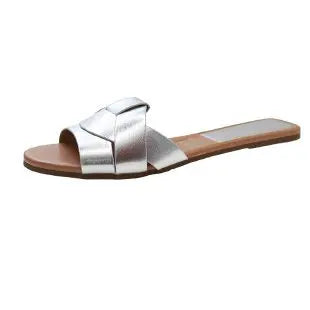 Zapatillas de moda para mujer, Sandalias planas sexys, informales, para playa y arena, elegantes, 2024