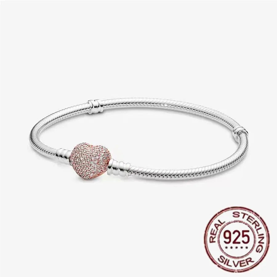 Pulsera de hueso de serpiente de Spider Man de plata de ley 100% S925, adecuada para pulsera Pandora, regalo de joyería de moda para mujer bi