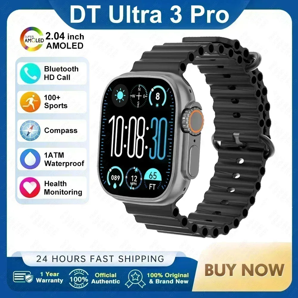 2025 nuevo reloj inteligente con memoria de 32GB para hombres y mujeres NFC Bluetooth llamada reproducción de música carga inalámbrica deporte Fitness SmartWatch