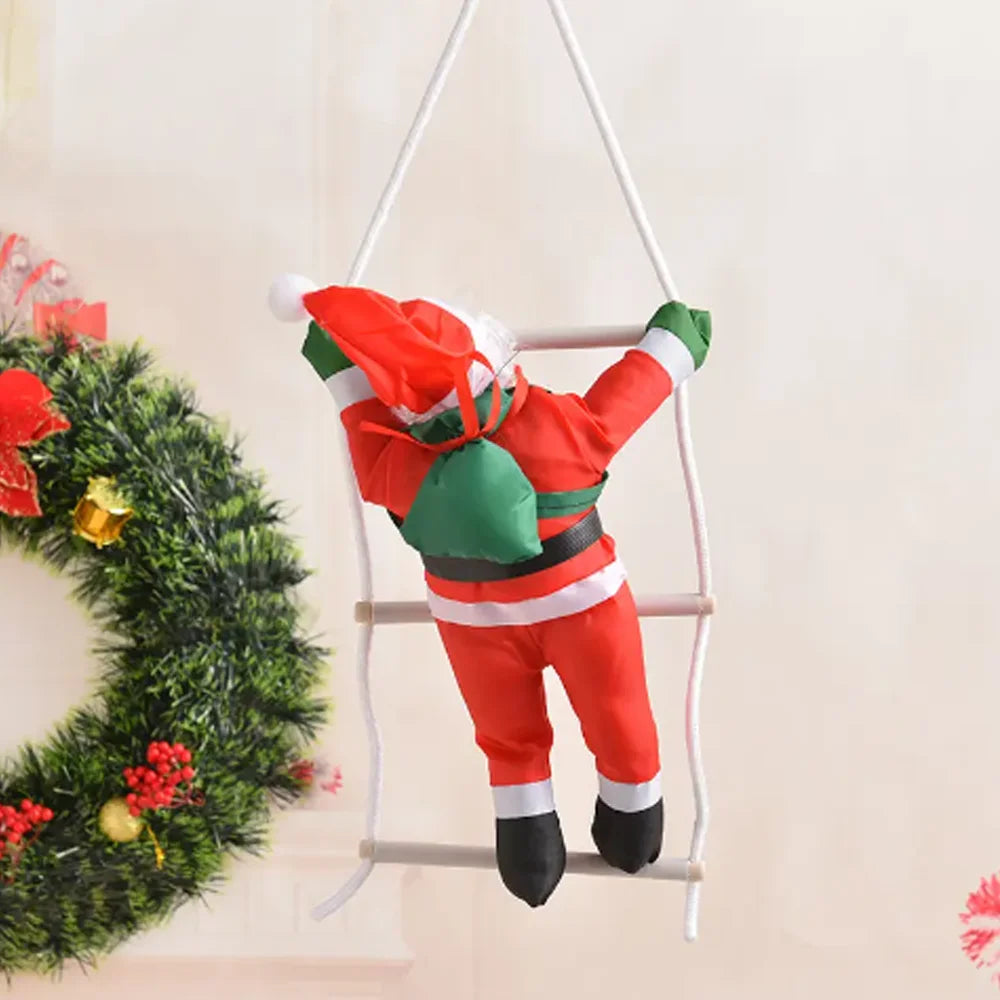 Decoración navideña de Papá Noel para escalar, regalos de decoración del hogar, decoración de restaurante, muñeca colgante, 1 ud.