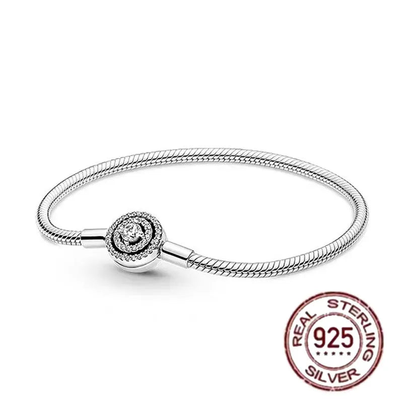Pulsera de hueso de serpiente de Spider Man de plata de ley 100% S925, adecuada para pulsera Pandora, regalo de joyería de moda para mujer bi
