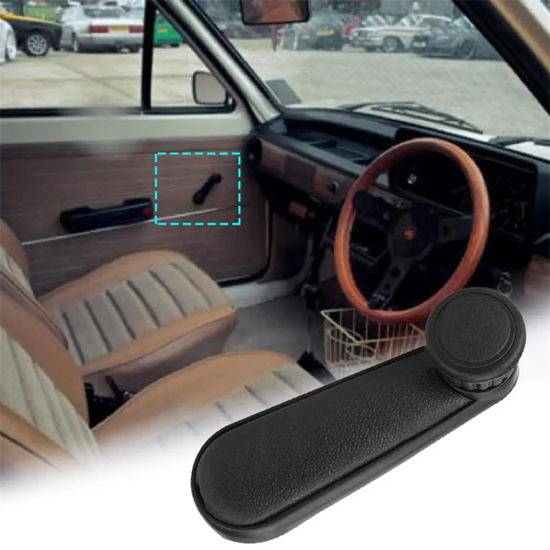 Manija enrolladora de ventana, manivela ligera, repuesto de mango antiarañazos para VW/Golf MK1, accesorios interiores de coche, 1 ud.