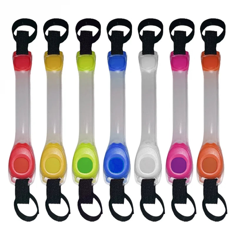 Collar brillante de seguridad antipérdida para perros, colgante multicolor para exteriores, tira de luz intermitente Led de advertencia impermeable, suministro de tracción para mascotas