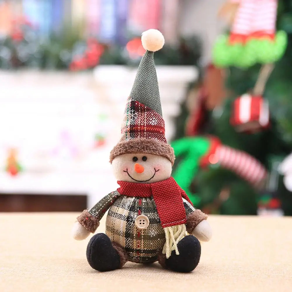 Muñeco de nieve, decoración navideña para el hogar, mesa 2023, muñeco de alce, adornos navideños, Papá Noel, regalo de Feliz Año Nuevo 2024
