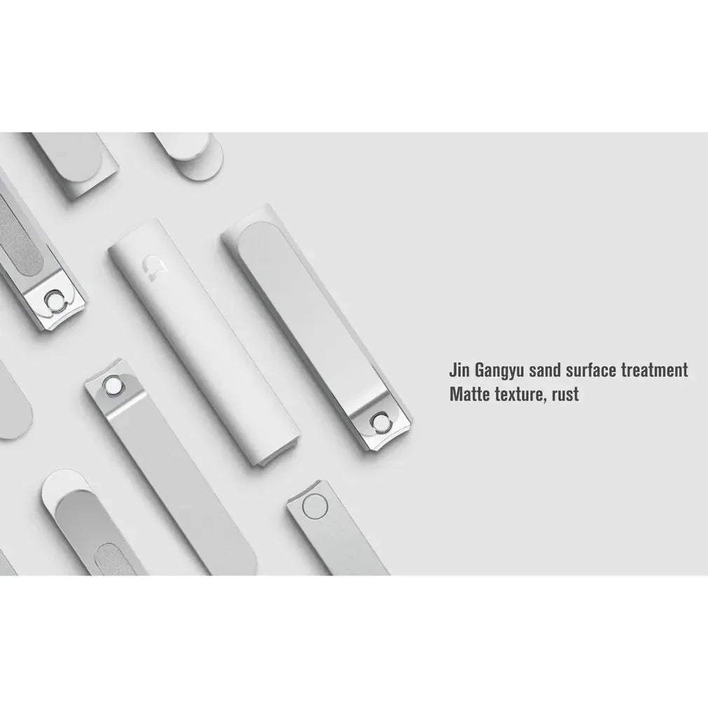 Cortauñas de acero inoxidable Xiaomi Mijia con cubierta antisalpicaduras, cortaúñas para el cuidado de pedicura, lima profesional