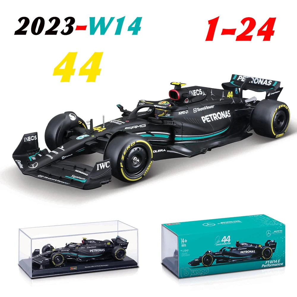 Bburago 1:24 # 16 Leclerc 2023 F1 Scuderia Ferrari sf23 # 55 Sainz Modelo de coche de aleación Modelo de fundición a presión de Fórmula Uno