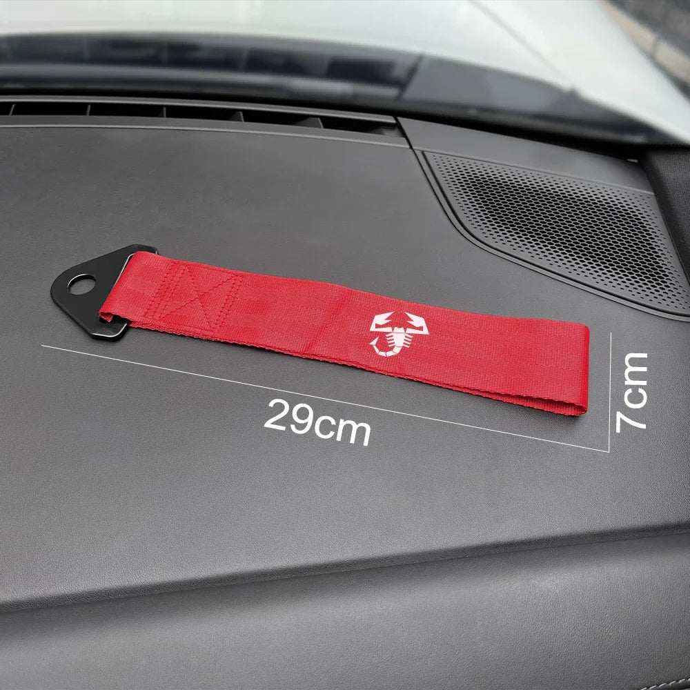 Cuerdas decorativas de nailon para remolque de parachoques de coche, accesorios para Fiat 500 Abarth Panda Tipo Egea Doblo 124 Spider Stilo