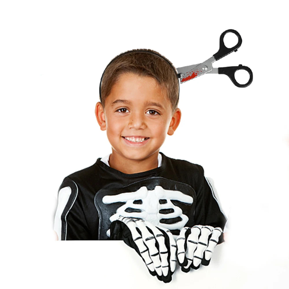 Aro para el pelo para Halloween, sangre de terror, hacha falsa, sierras, cuchillo, diadema gótica, fiesta de Halloween, mascarada, Cosplay, accesorios de decoración