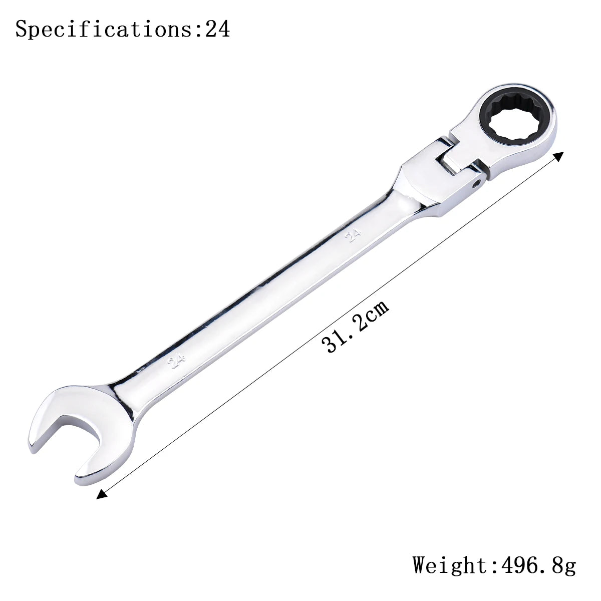Llave de trinquete de llaves, juego de llaves, herramienta manual, trinquete de 72 dientes, cabezal Flexible, acabado de espejo, 6mm-27mm, reparación de automóviles y hogares, 1 Uds.