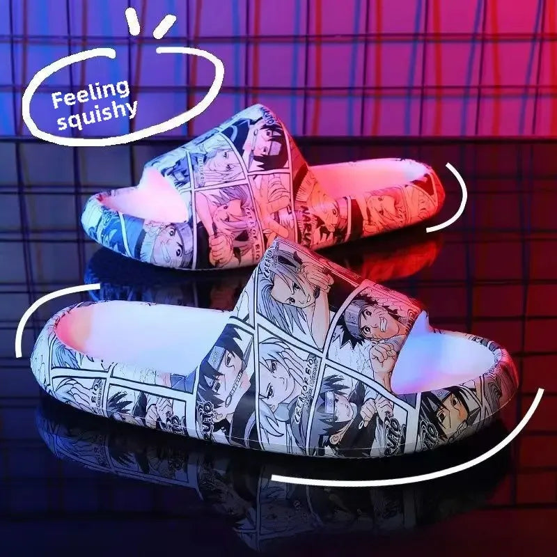 Zapatillas elegantes para hombre, para interior del hogar, antideslizantes, con parte inferior gruesa, cómodas zapatillas con parte inferior de PVC para mujer