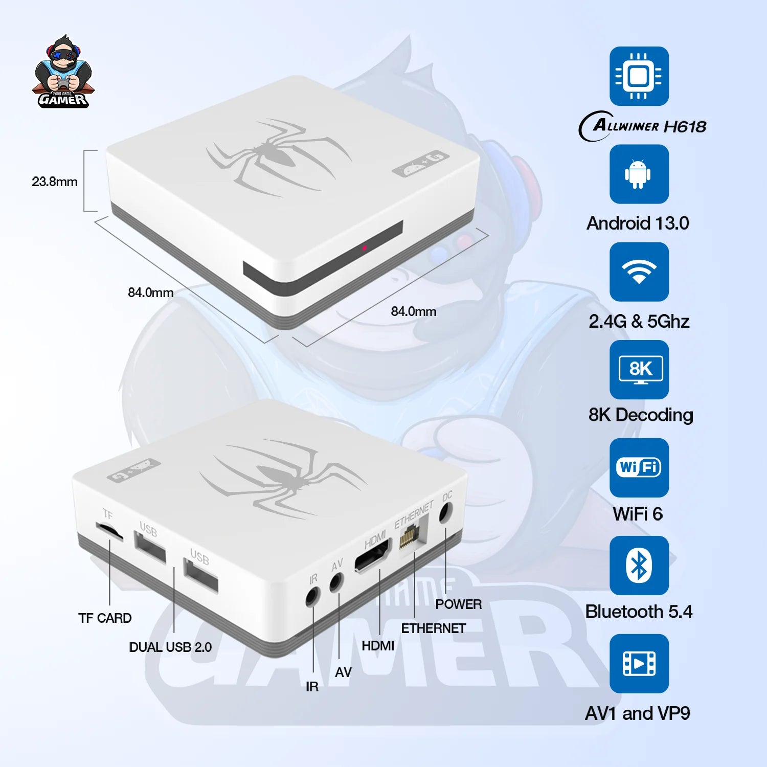 Caja de juegos de TV de sistema Dual G7, Control inalámbrico 3D 8K, red 5G, más de 20000 juegos Arcade clásicos, consola de 64GB para entretenimiento en el hogar