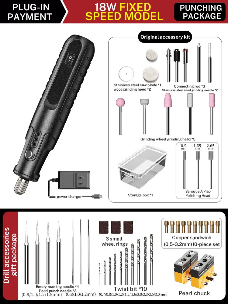 Herramienta de taladro de mano Zten, Mini taladro eléctrico inalámbrico, máquina pulidora recargable, herramienta de tallado de taladro de perforación de carpintería