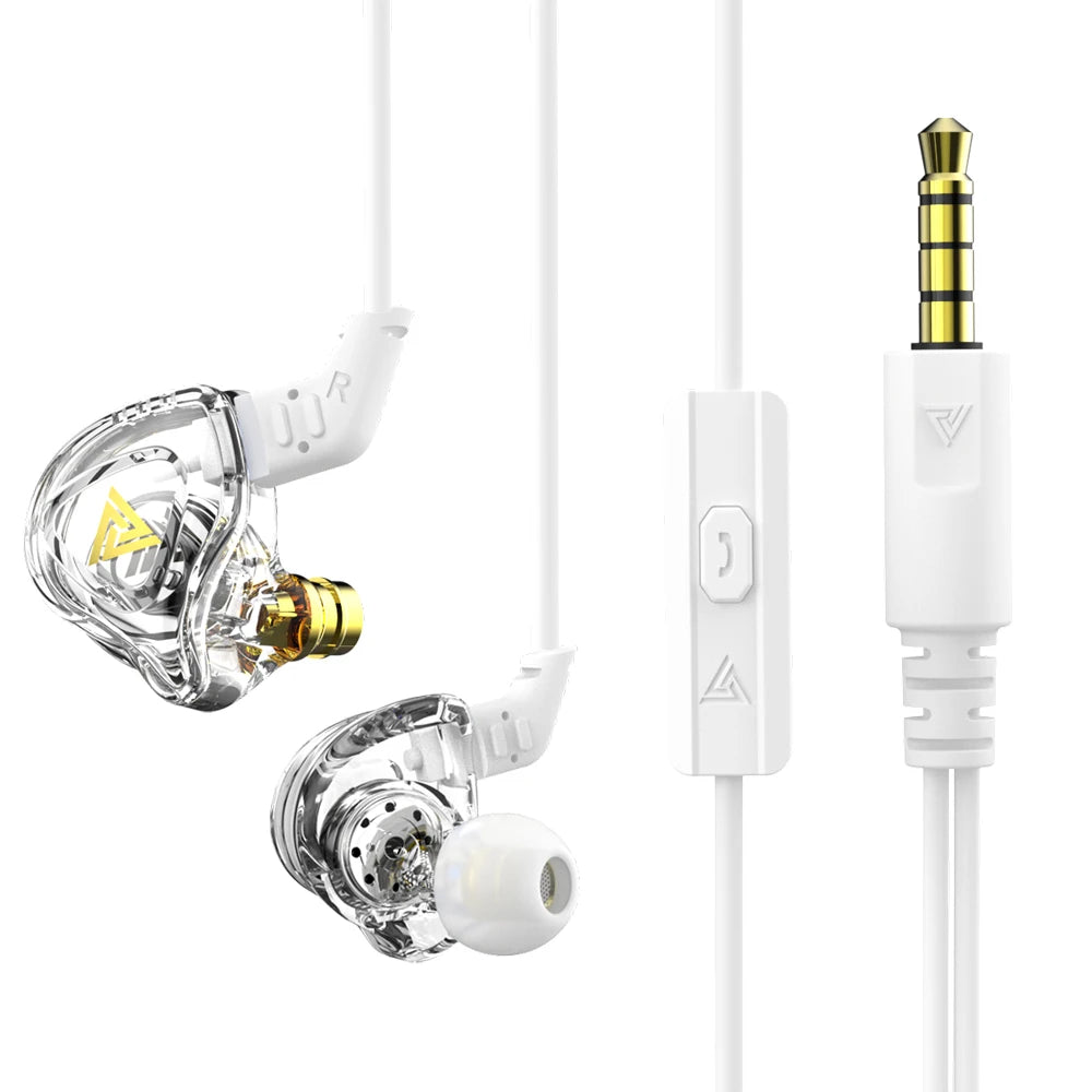 Auriculares con cable QKZ AK6 de cobre HiFi, auriculares estéreo para carreras y deportes, auriculares con micrófono 3,5mm