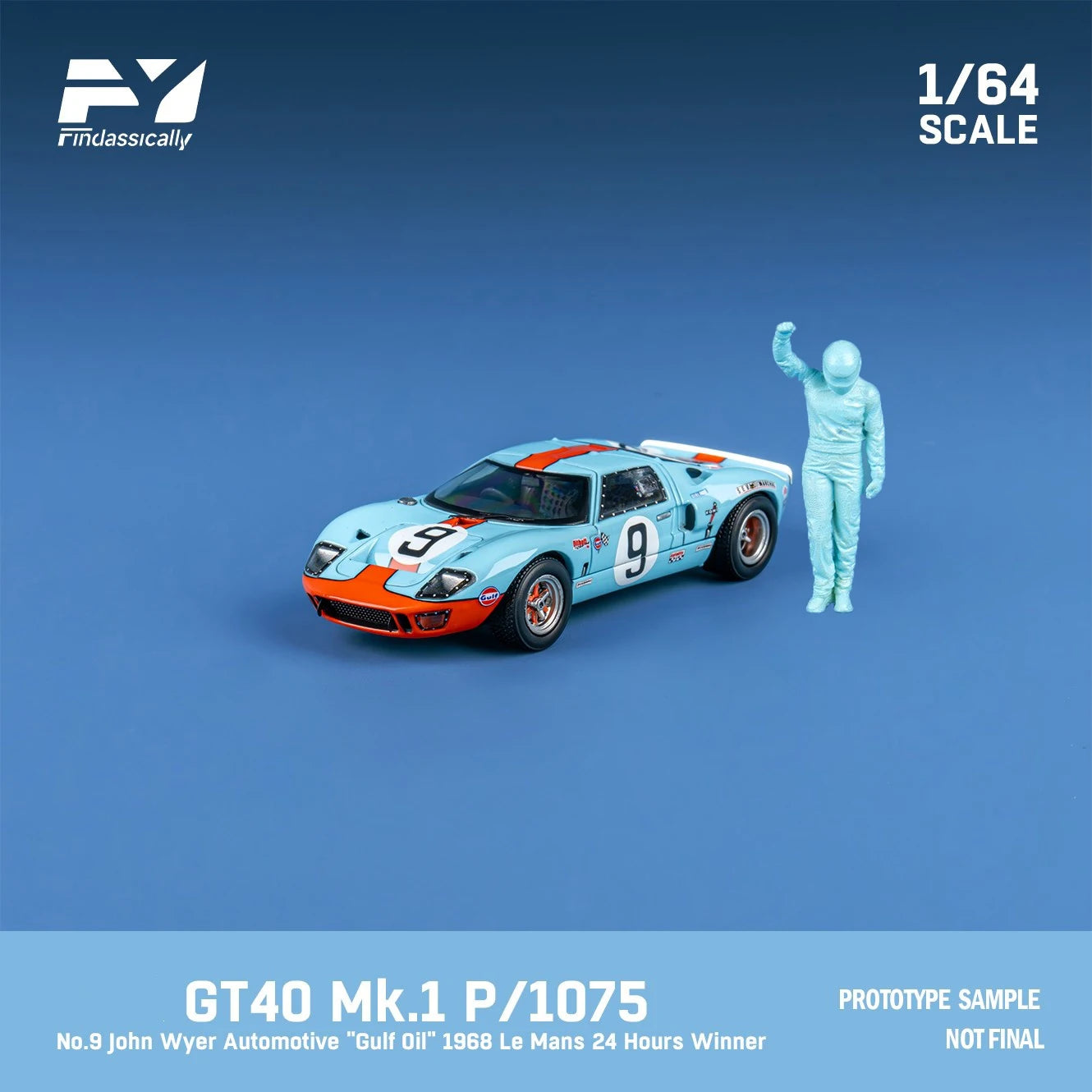 Findclassically FY 1:64 GT40 MK II GULF Color Diecast Model Car