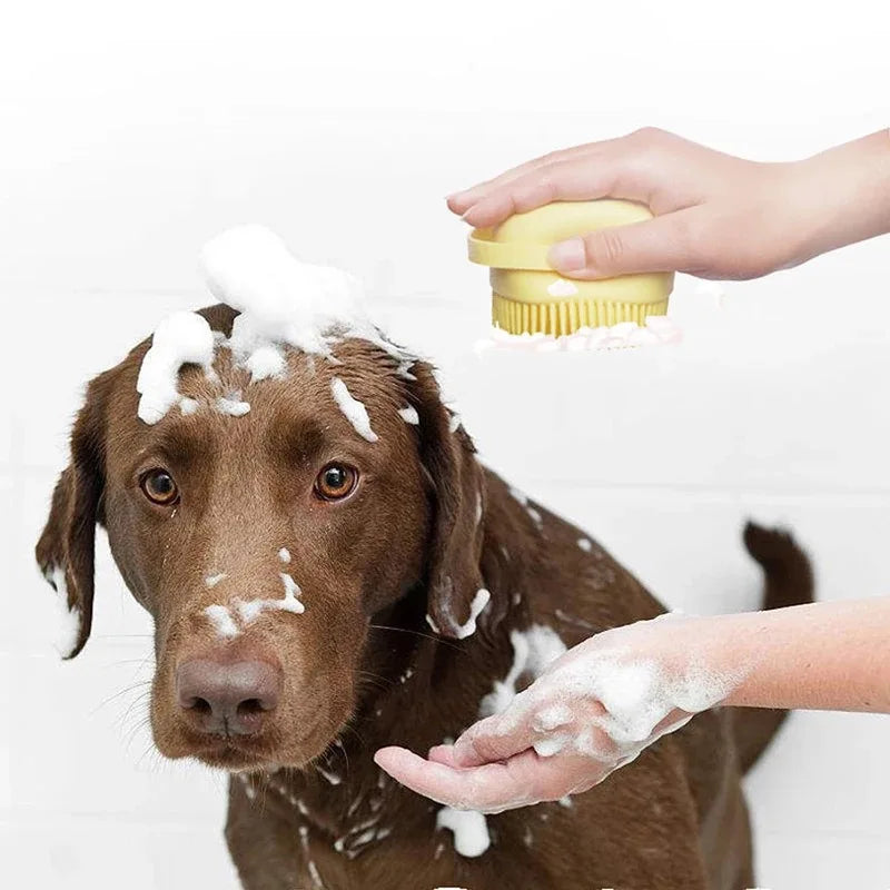 Guantes de masaje para lavado de baño, cepillo de silicona suave, accesorios para mascotas, herramientas para perros y gatos, productos para Mascotas
