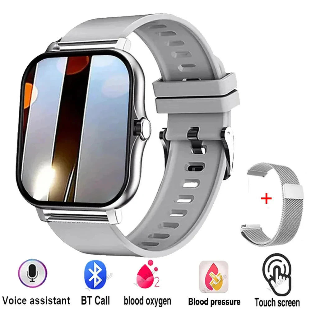 Reloj inteligente para deportes al aire libre, llamada inalámbrica, recordatorio de información, cambio de papel tapiz, reloj inteligente resistente al agua para hombres y mujeres 2025