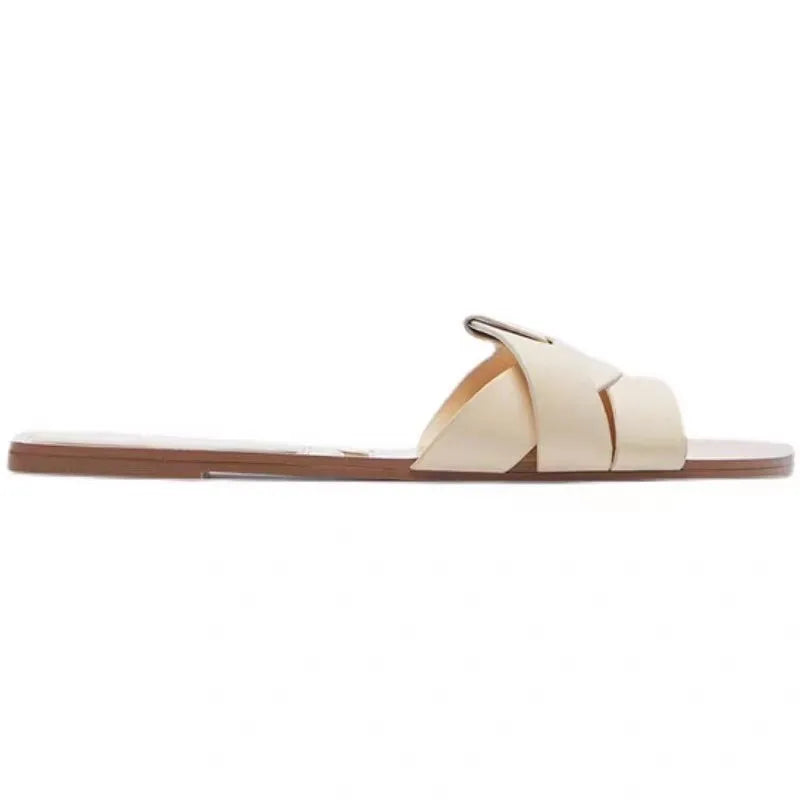 Zapatillas de moda para mujer, Sandalias planas sexys, informales, para playa y arena, elegantes, 2024