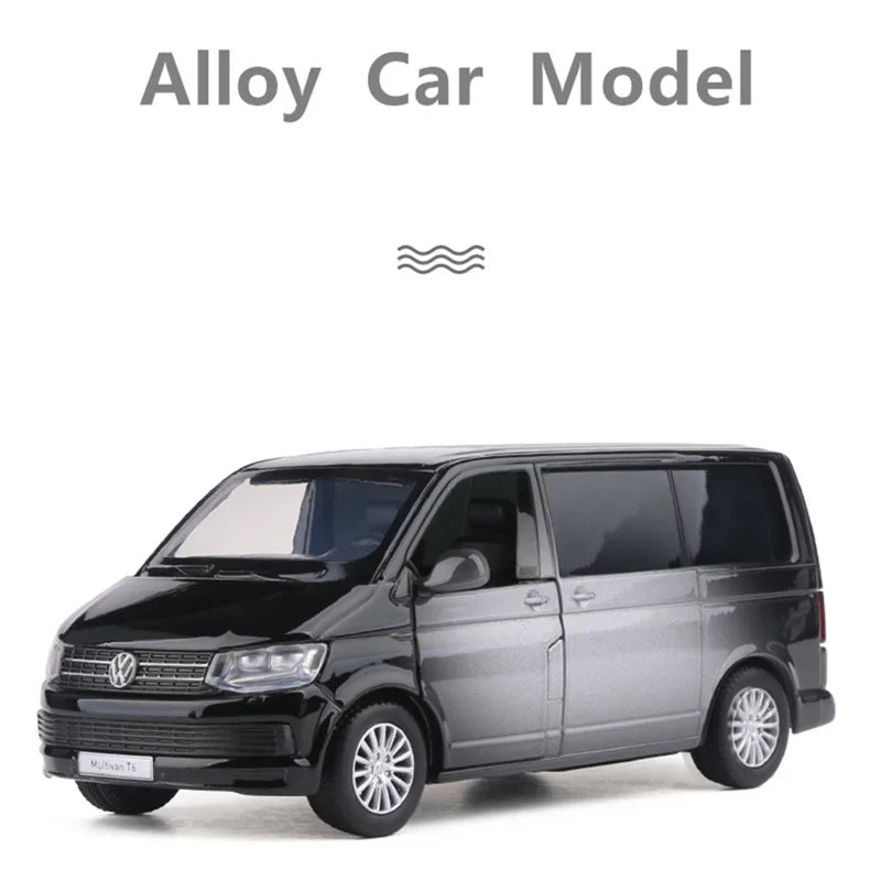 1:36 VW Multivan T6 MPV coche en miniatura de aleación Diecast Metal escala coche modelo colección estática niños cumpleaños juguetes vehículos regalos