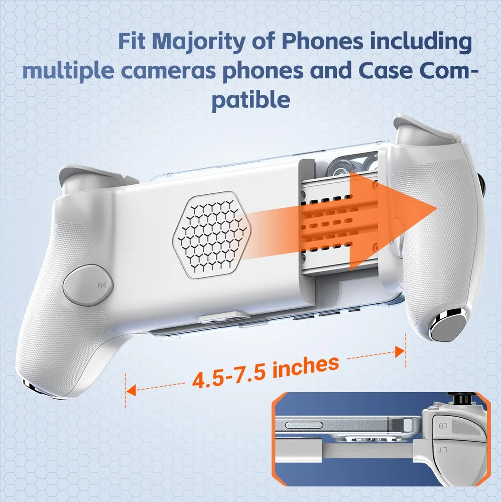 Gamwing AB01 AB02 AoBing Max Max+ Controlador de juego para teléfono móvil Pad de juego Joystick tipo C con cable y BT Compatible con Android, iOS