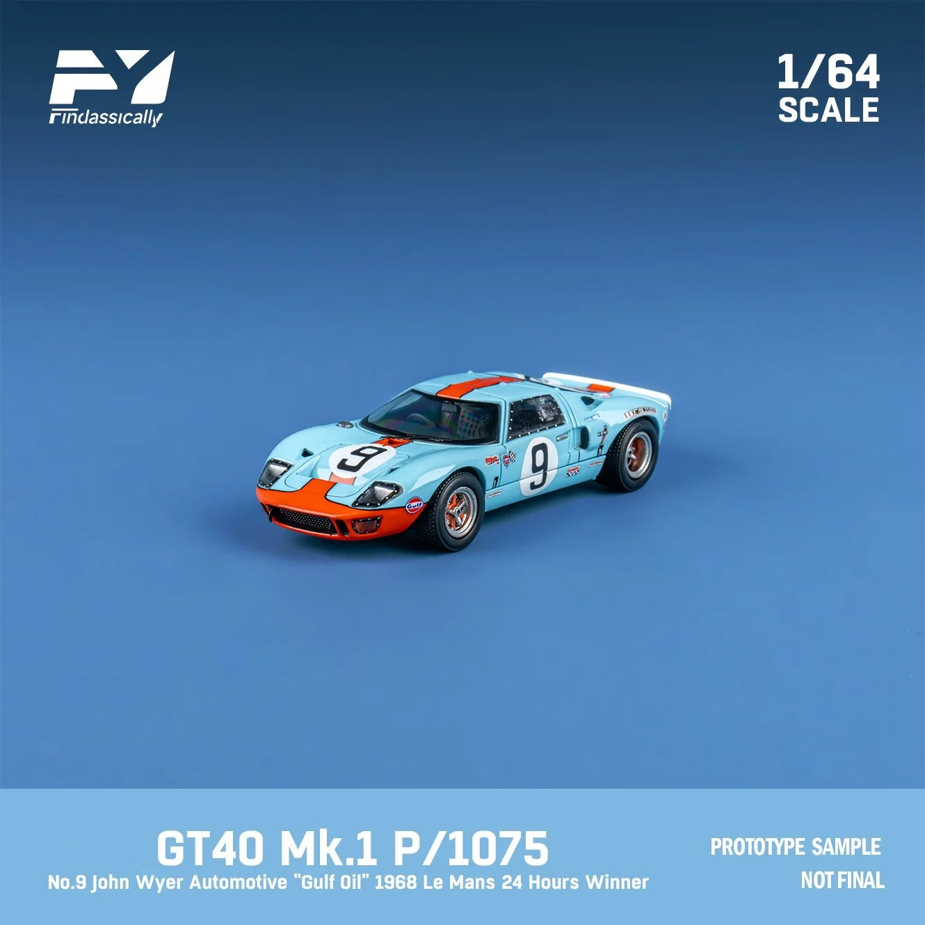 Findclassically FY 1:64 GT40 MK II GULF Color Diecast Model Car