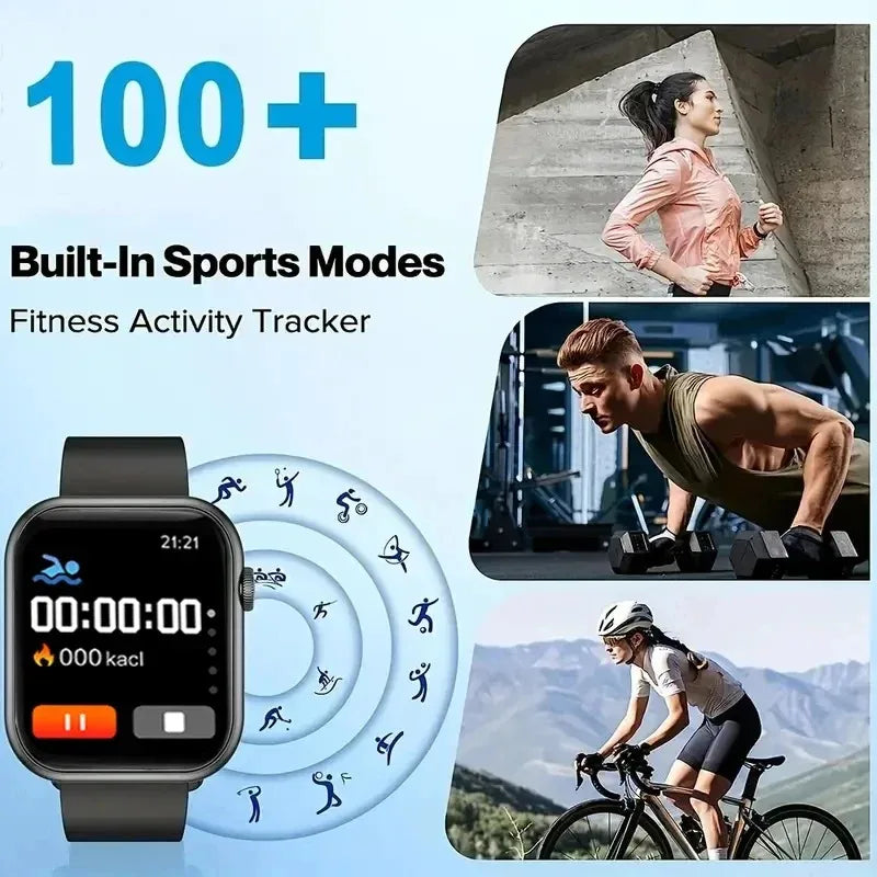 2025 nuevo reloj inteligente para hombres Android IOS teléfono 1,73 "pantalla Bluetooth llamada monitoreo de presión de oxígeno en sangre reloj inteligente mujeres
