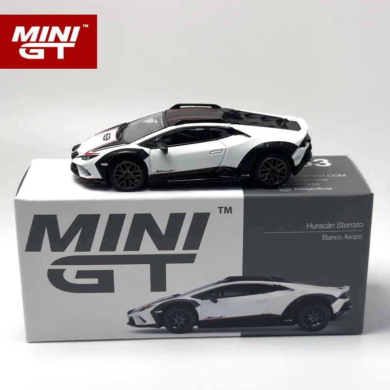 MINIGT 1:64 Huracan Sterrato Bianco Asopo MGT coche en miniatura de aleación 763
