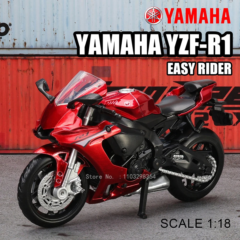 MSZ 1:18 Suzuki GSX-R1000 YAMAHA YZF-R1 motocicleta clásica modelo estático aleación fundición a presión coche juguete regalos