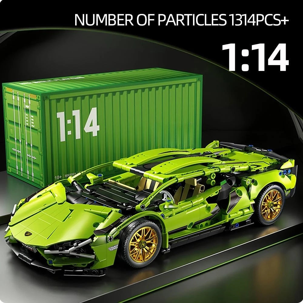 ToylinX bloques de construcción técnicos coche de carreras deporte vehículo de velocidad modelo ciudad mecánica Super ladrillos rompecabezas juguetes regalo para adultos