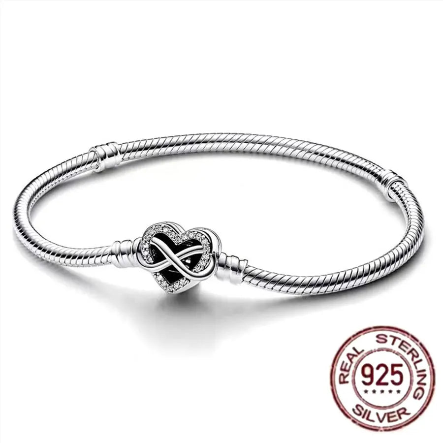 Pulsera de hueso de serpiente de Spider Man de plata de ley 100% S925, adecuada para pulsera Pandora, regalo de joyería de moda para mujer bi