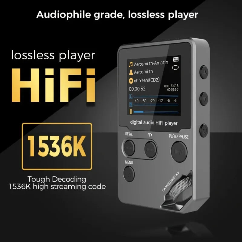 Reproductor de música MP3 Bluetooth sin pérdidas C5 de 8GB, cuerpo de aleación de Zinc, controles giratorios, conexión inalámbrica, Radio FM, grabadora de voz