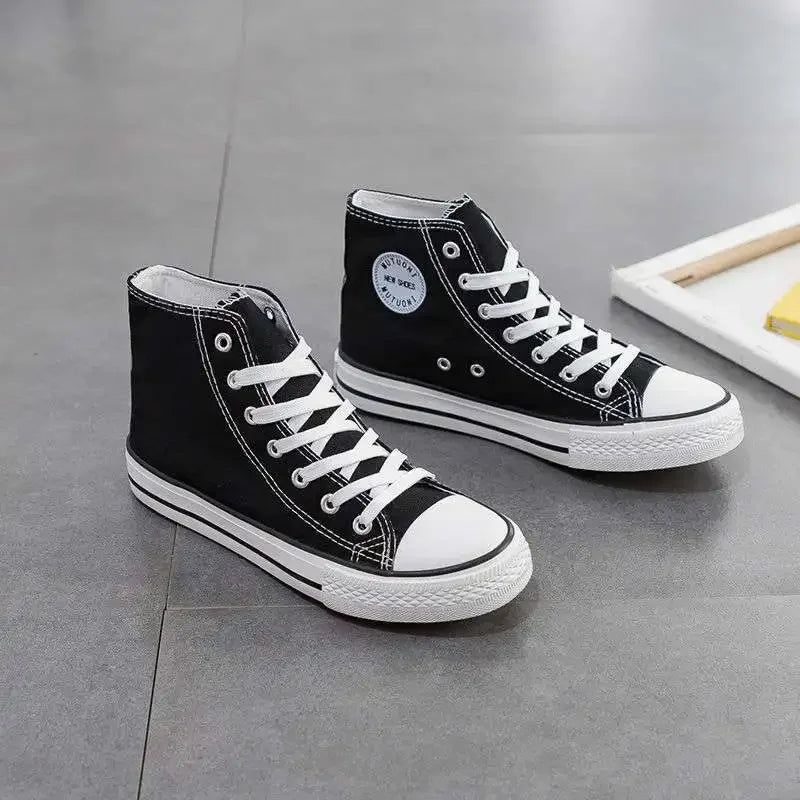 Zapatos de lona Ins de alta calidad para mujer, zapatos coreanos Ulzzang versátiles para estudiantes, primavera, nuevo estilo, cubierta de tobillo de fondo plano, zapatos con suela de goma