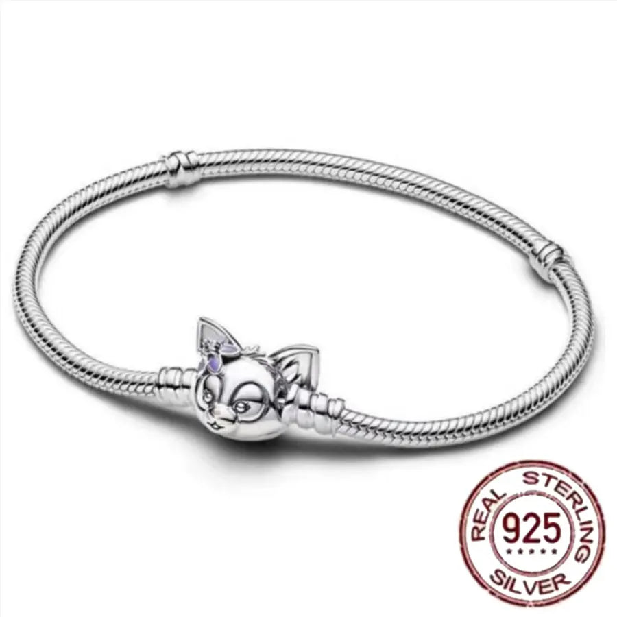 Pulsera de hueso de serpiente de Spider Man de plata de ley 100% S925, adecuada para pulsera Pandora, regalo de joyería de moda para mujer bi
