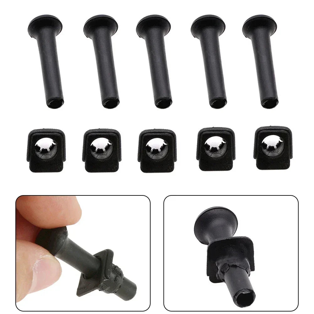 Pomo de bloqueo de puerta de coche, botón de bloqueo de seguridad, pomo de plástico para Golf Mk2 Mk3 191837187, 5 uds.