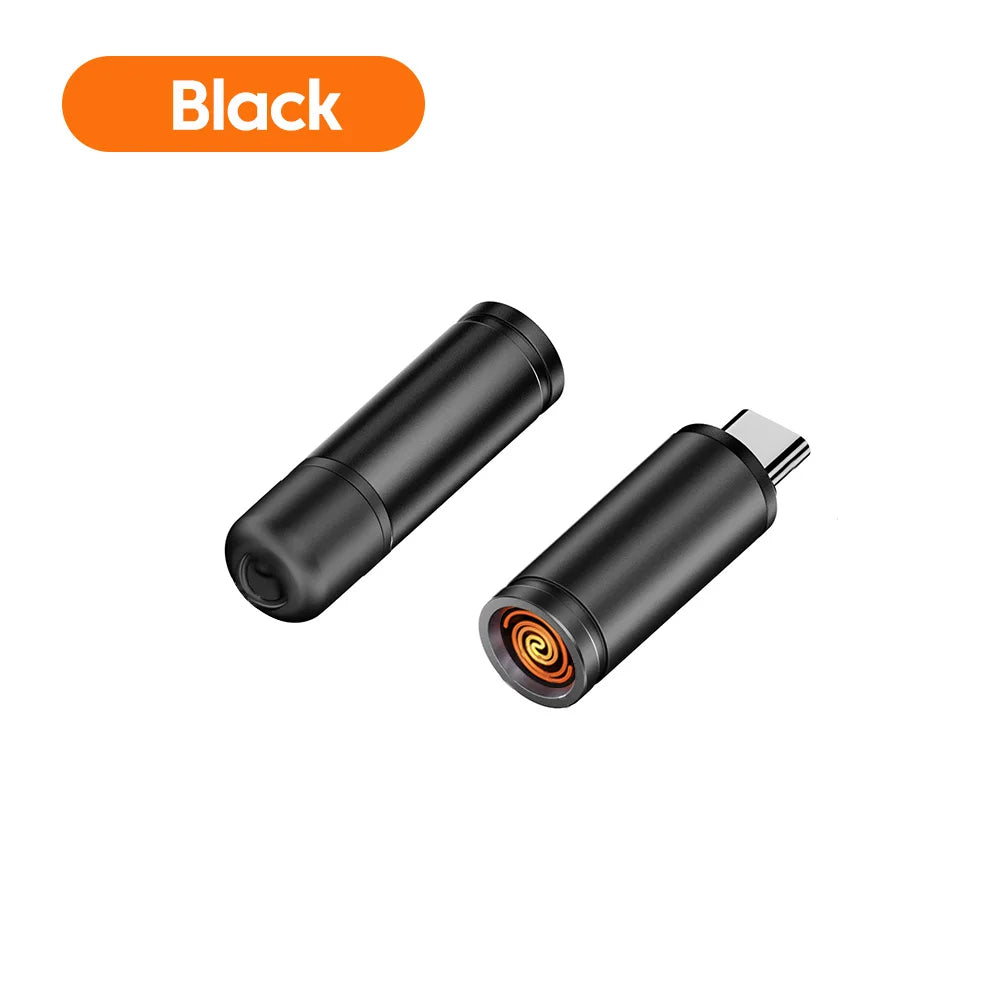 Encendedor de cigarrillos portátil tipo C para teléfono, encendedor de cigarrillos de aire soplado, encendedor de cigarrillos de seguridad Universal sin Gas, USB-C