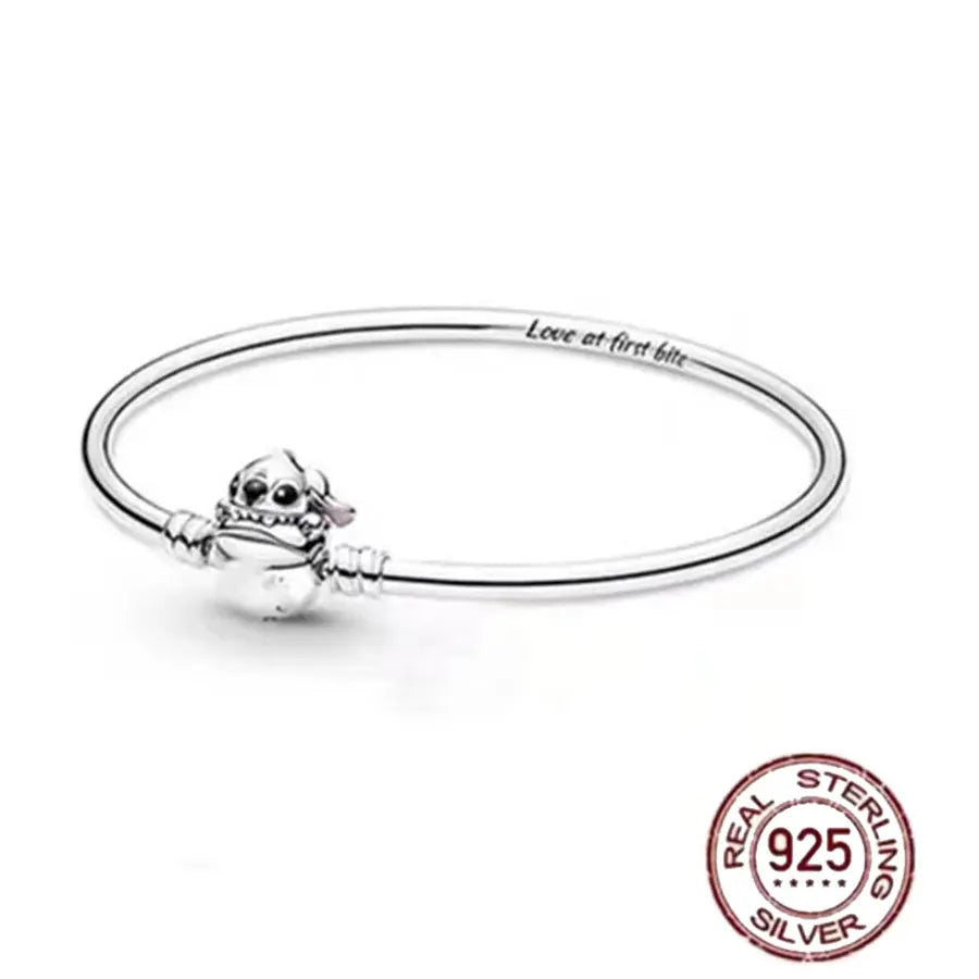 Pulsera de hueso de serpiente de Spider Man de plata de ley 100% S925, adecuada para pulsera Pandora, regalo de joyería de moda para mujer bi
