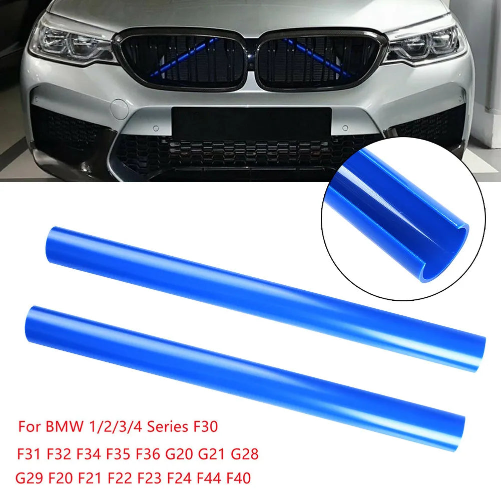 Rejilla de parachoques azul para BMW, barra de soporte de estilo de carreras, 2 piezas, F30, F31, F32, F33, F34, F35, F36, G20, G21, G28, G29, F20, F21, F22, F23