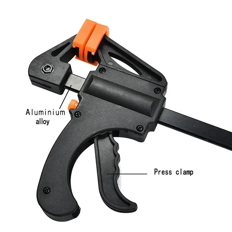 Abrazadera rápida para carpintería de 4 pulgadas, herramienta de abrazadera F, tablero de madera, juego de herramientas de carpintería fija, juegos de mano