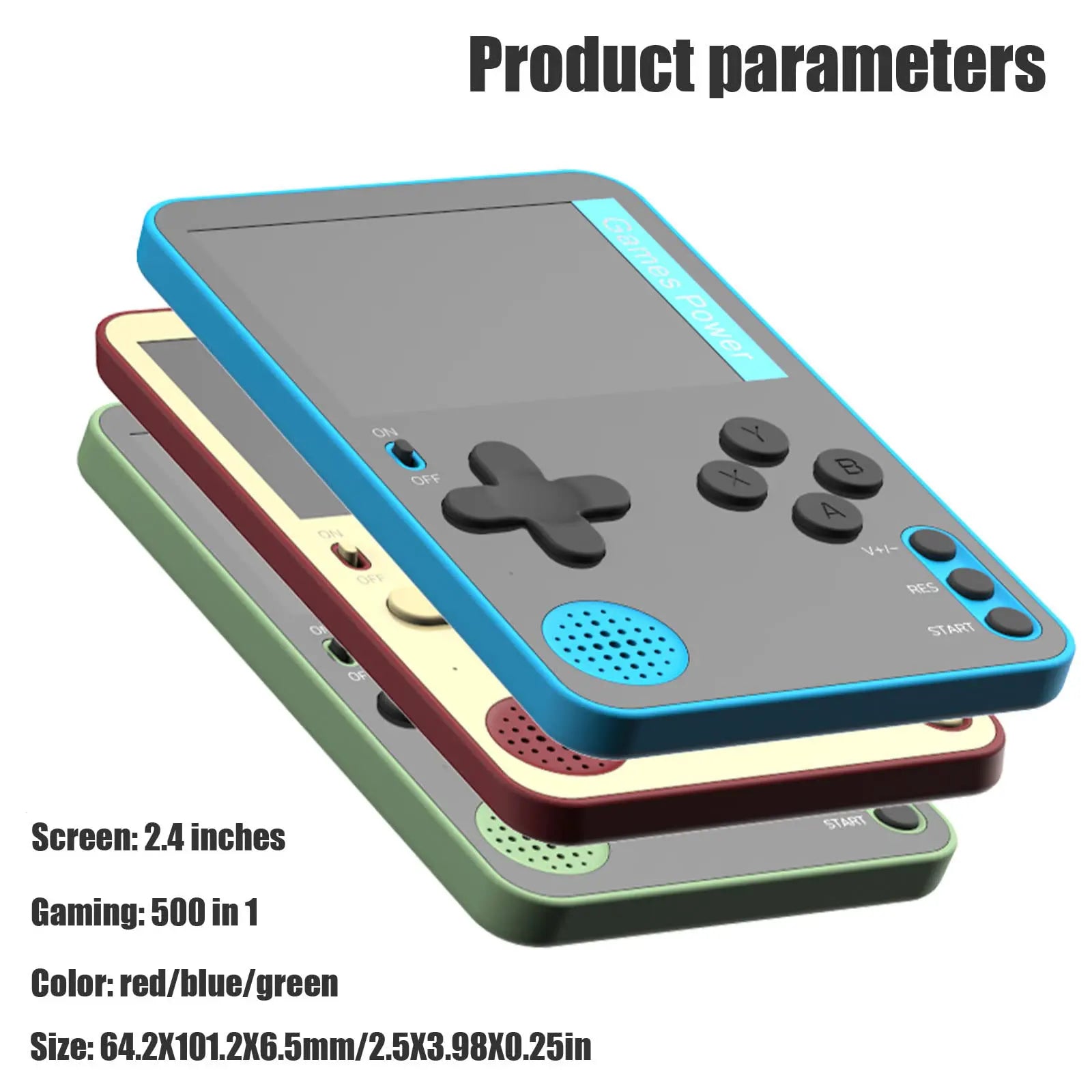 Consola de juegos portátil 500 juegos clásicos LCD portátil Retro Video Mini consola de juegos recargable gran regalo para niños y adultos
