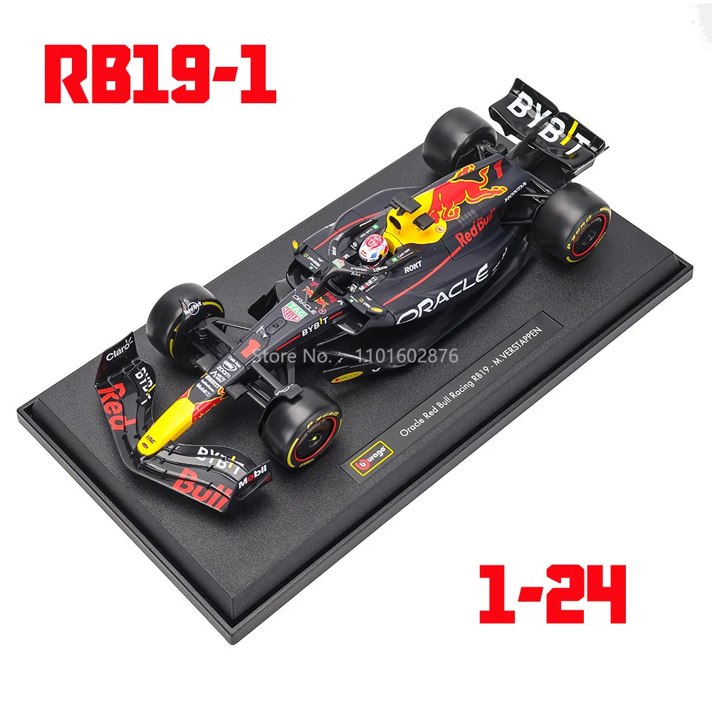 Bburago 1:24 # 16 Leclerc 2023 F1 Scuderia Ferrari sf23 # 55 Sainz Modelo de coche de aleación Modelo de fundición a presión de Fórmula Uno