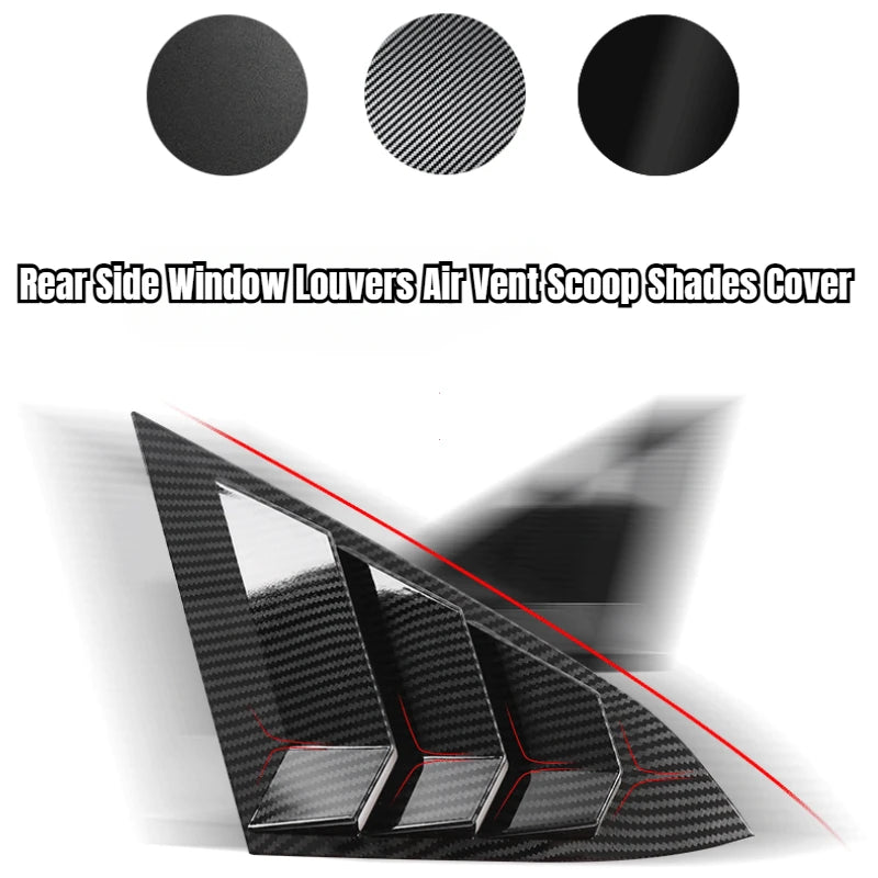 Para Honda Civic 10. a generación 2016-2020 Sedan ventana lateral trasera persianas de ventilación de aire Scoop Shades cubierta molduras persianas accesorios de carbono para coche