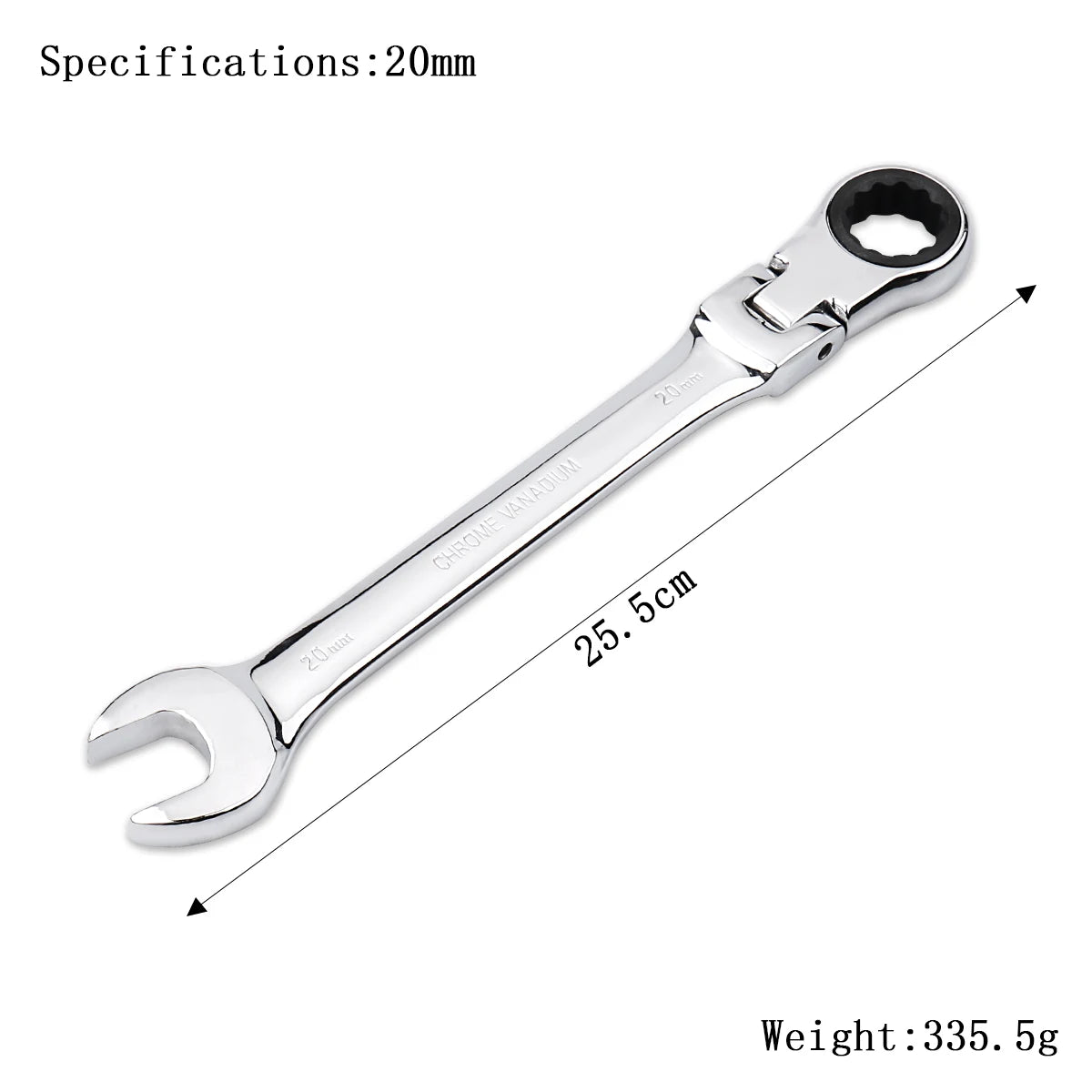 Llave de trinquete de llaves, juego de llaves, herramienta manual, trinquete de 72 dientes, cabezal Flexible, acabado de espejo, 6mm-27mm, reparación de automóviles y hogares, 1 Uds.